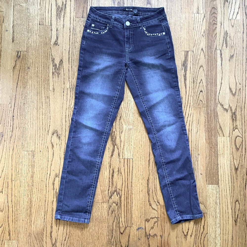 NWOT Roz & Ali Rhinestone Jeans Size 6 - Picture 2 of 4